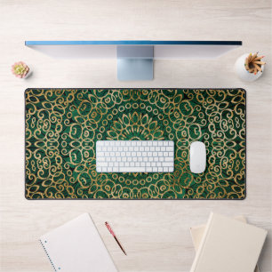 Helder Mandala Kunst Zen Boho Groen En Goud Design Bureaumat