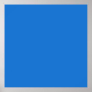 Helder marineblauw (effen kleur) poster