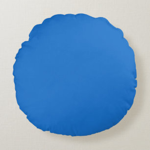 Helder marineblauw (effen kleur) rond kussen