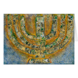 Helder Menorah Wenskaart (leeg van binnen)