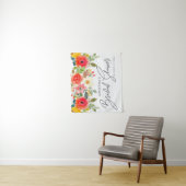 Helder Midzomer Bloemstuk Bruidsuitnodiging Wandkleed (In situ)