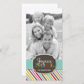 Helder moderne aanpasbare fotokaart feestdagenkaart (Voorkant / Achterkant)