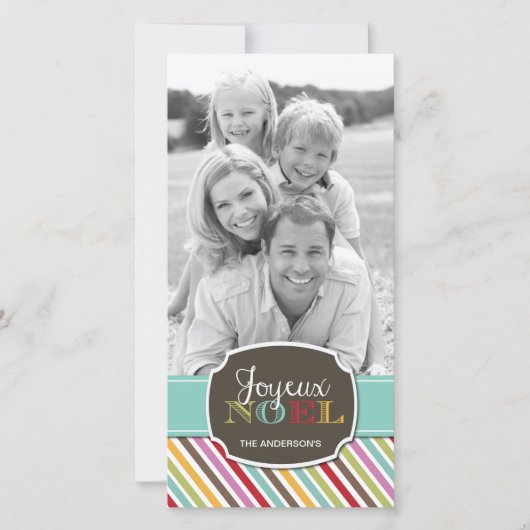 Helder moderne aanpasbare fotokaart feestdagenkaart (Voorkant)