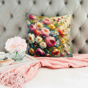 Helder & Moedig Levendige Bloemen Kussen