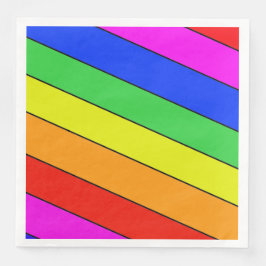 Helder mooie STREPEN in een regenboog Servet