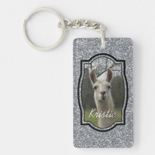 Helder N Sparking Llama in Silver Sleutelhanger