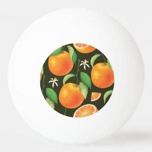 Helder naadloos oranje patroonontwerp. pingpongballen