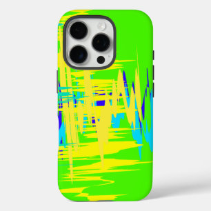 Helder Neon gekleurd patroon ontwerp iPhone 16 Pro Hoesje
