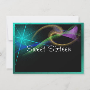 Helder Neon, Glans, Sweet Sixteen Uitnodiging