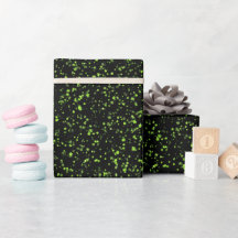 Helder Neon Groen Elektrisch Zwart Glitter Patroon