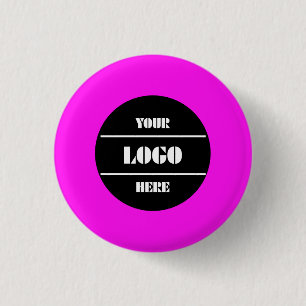 Helder Neon Roze Persoonlijke Cirkel Badge Knop Ronde Button 3,2 Cm