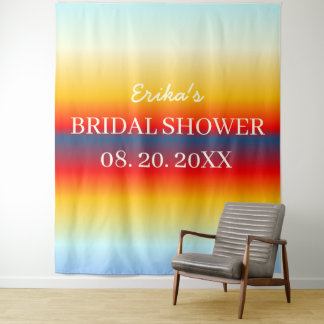 Helder Ombre Bruidsfeest Achtergrond Wandkleed