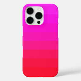 Helder Ombre Neon Roze Rood Ontwerp iPhone 16 Pro Hoesje