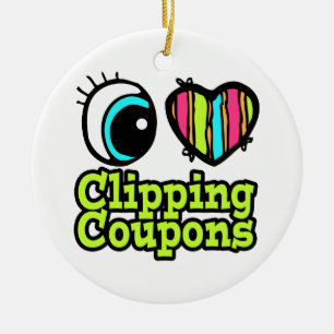 Helder Oog Hart Ik Hou Van Couponnen Knippen Keramisch Ornament