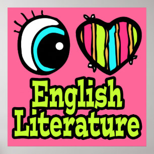 Helder Oog Hart Ik Hou Van Engelse Literatuur Poster