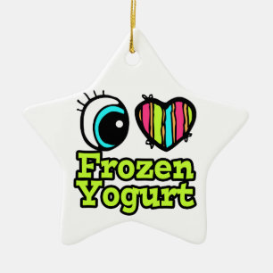 Helder ooghart I hou van bevroren yoghurt Keramisch Ornament