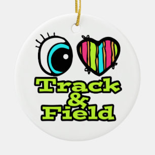 Helder ooghart I Love Track and Field Keramisch Ornament