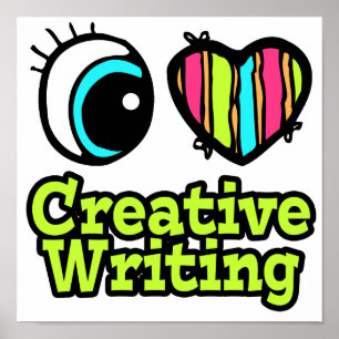 Helder ooghart Ik hou van creatief schrijven Poster