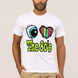 Helder ooghart Ik hou van de 80s T-shirt