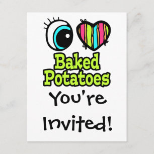 Helder ooghart Ik hou van uitgelekte aardappelen Kaart