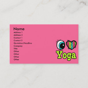 Helder ooghart Ik hou van Yoga Visitekaartje