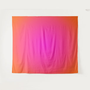 Helder oranje en hete magenta roze Aura Ombre Wandkleed