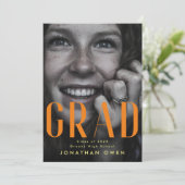 Helder Oranje Geel Middelbare School Klasse Aankondiging (Staand voorkant)