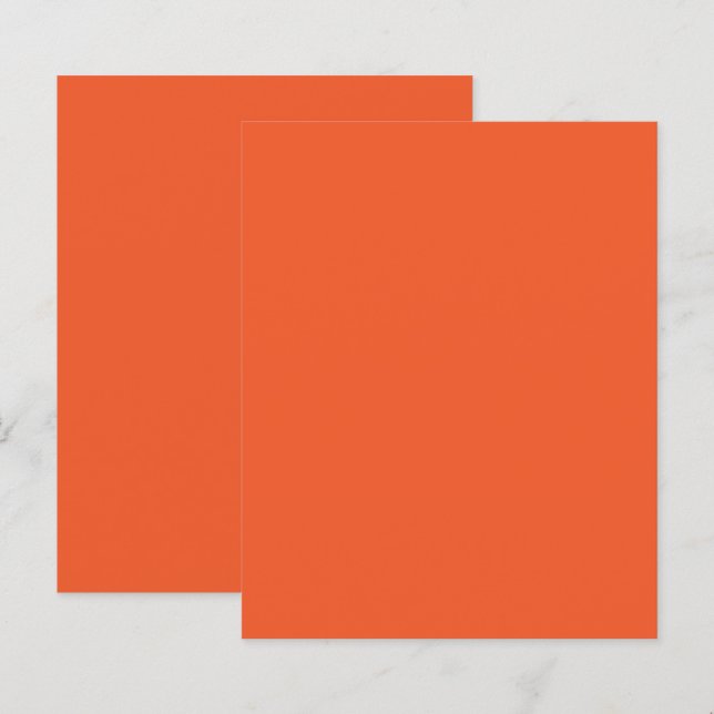Helder Oranje Minimalistische Effen Achtergrond (Voorkant / Achterkant)