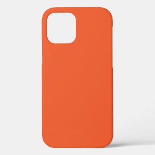 Helder Oranje Minimalistische Effen Achtergrond iPhone 12 Hoesje