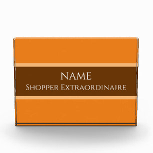 Helder Oranje rood "Shopper Extraordinaire" Fotoblokken
