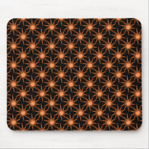 Helder Oranje zwirling Suns Mousepad Muismat