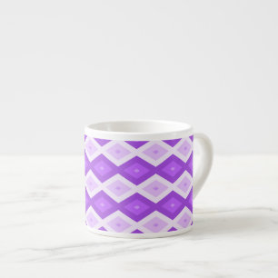 Helder paars diamantpatroon espresso kop