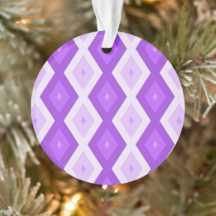 Helder paars diamantpatroon ornament
