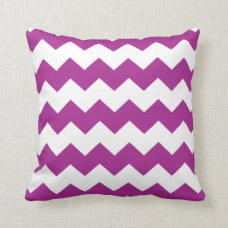 Helder Paars / donkermagenta Chevron Pattern Kussen