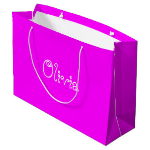 Helder Paarse Baby shower met cadeau Groot Cadeauzakje
