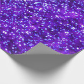 Helder Paarse Faux Glitter Design Cadeaupapier (Hoek)