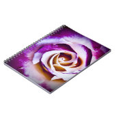 Helder Paarse Flower Notitieboek (Linkerzijde)