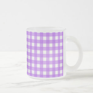 Helder paarse gingham matglas koffiemok