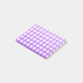 Helder paarse gingham post-it® notes (Schuin)