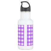 Helder paarse gingham waterfles  (Achterkant)