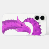 Helder paarse hart draak op wit Case-Mate iPhone case (Achterkant (horizontaal))