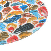 Helder patroon met vogelveren snijplank (Hoek)