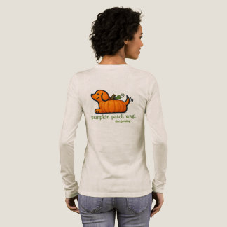 Helder Pompoen Hond Herfst Tri-Blend Shirt