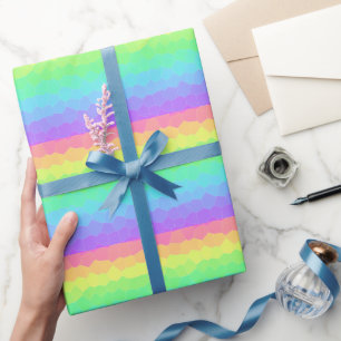 Helder Regenboog Geometrische Gradiënt Cadeaupapier