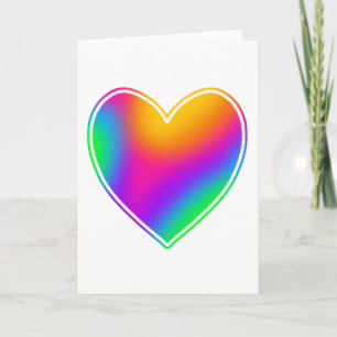 Helder Regenboog Hart Blanko Kaart