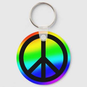 Helder Regenboog Vredessymbool Sleutelhanger