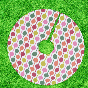 Helder Retro 1970s geometrisch patroon Kerstboom Rok