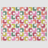 Helder Retro Squares geometrisch patroon Tissuepapier (Voorkant)