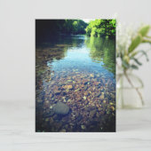 Helder rivierwater bedankkaart (Staand voorkant)