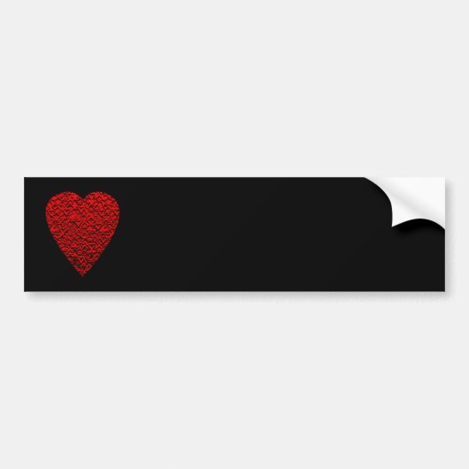 Helder rood Afbeelding. Bumpersticker (Voorkant)